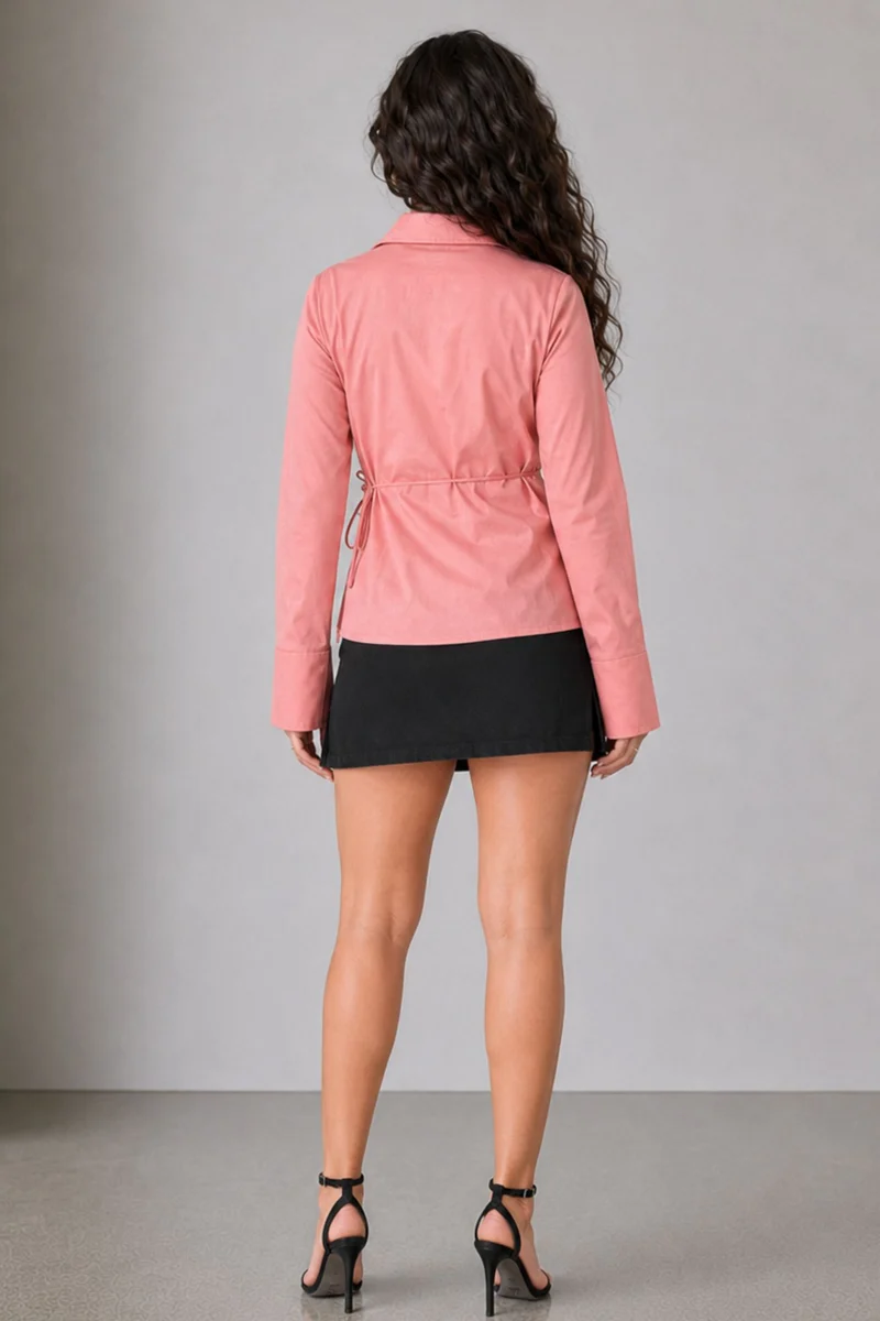 Renza|Cotton Wrap Front Tieup Top