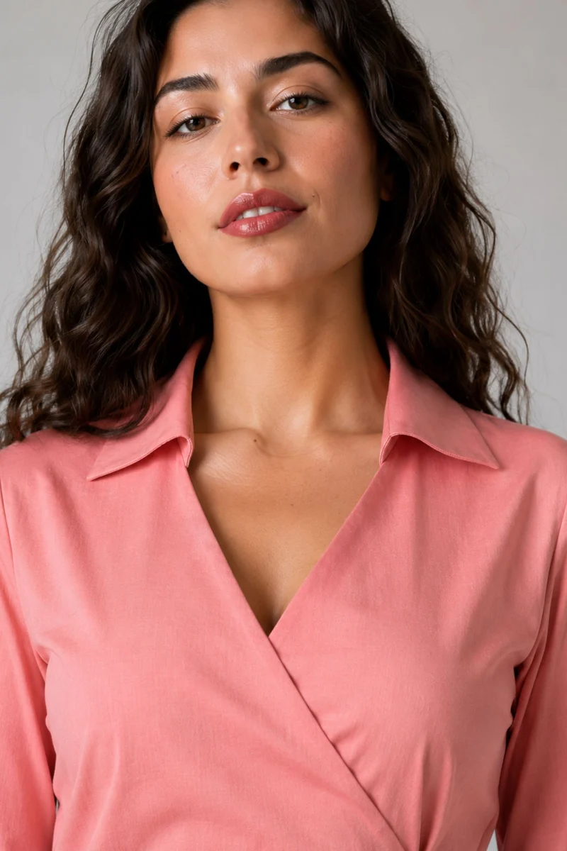 Renza|Cotton Wrap Front Tieup Top