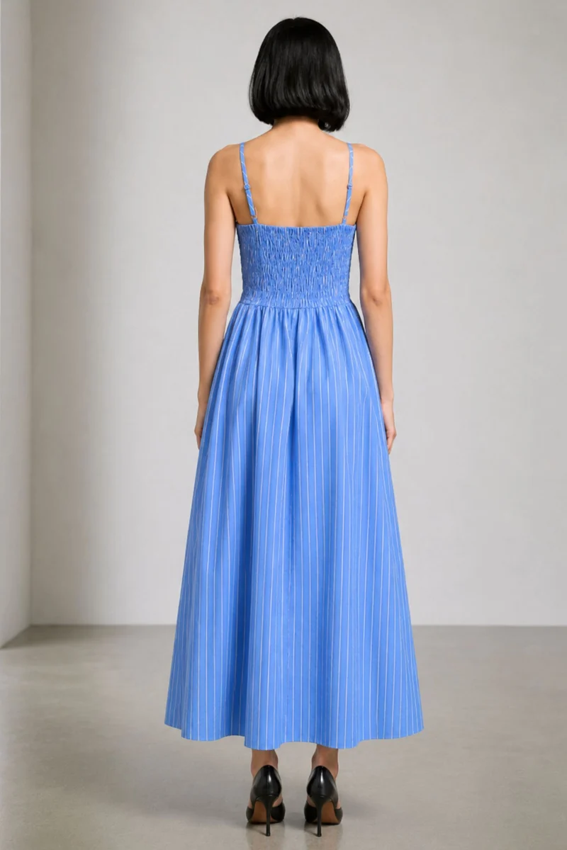 Avora|Cotton Smocked Maxi Dress