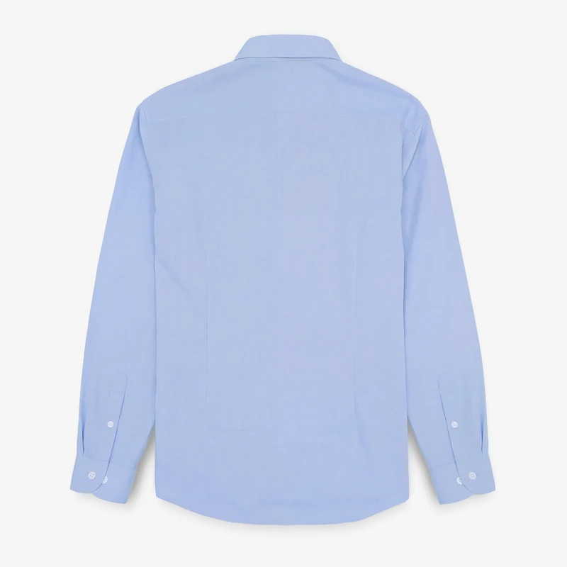 Chemise manches longues en coton bleu ciel