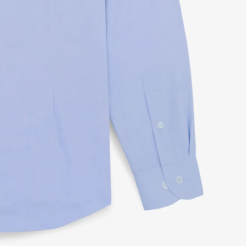 Chemise manches longues en coton bleu ciel