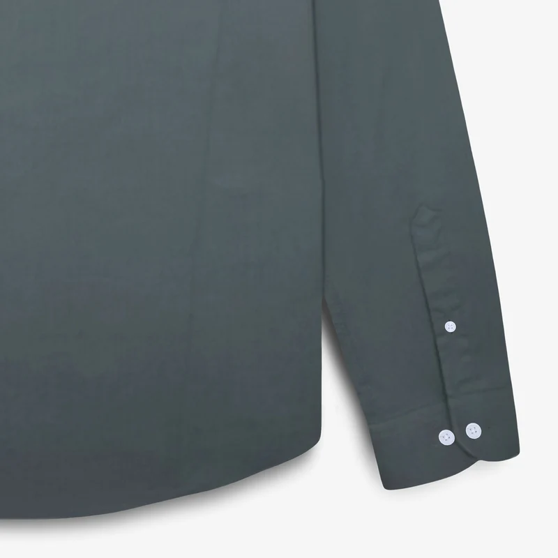 Chemise manches longues en coton kaki