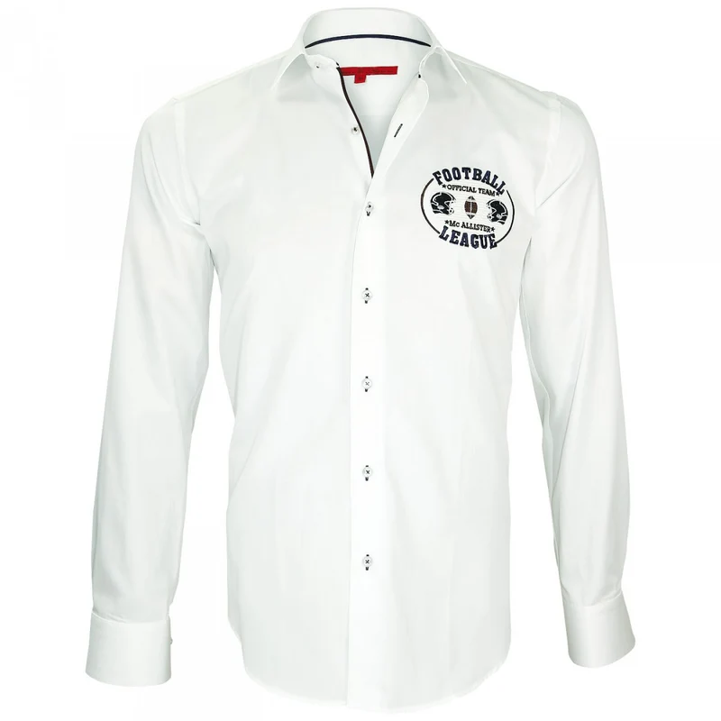 Chemise homme brodée coupe cintrée SUPERBALL Andrew Mac Allister