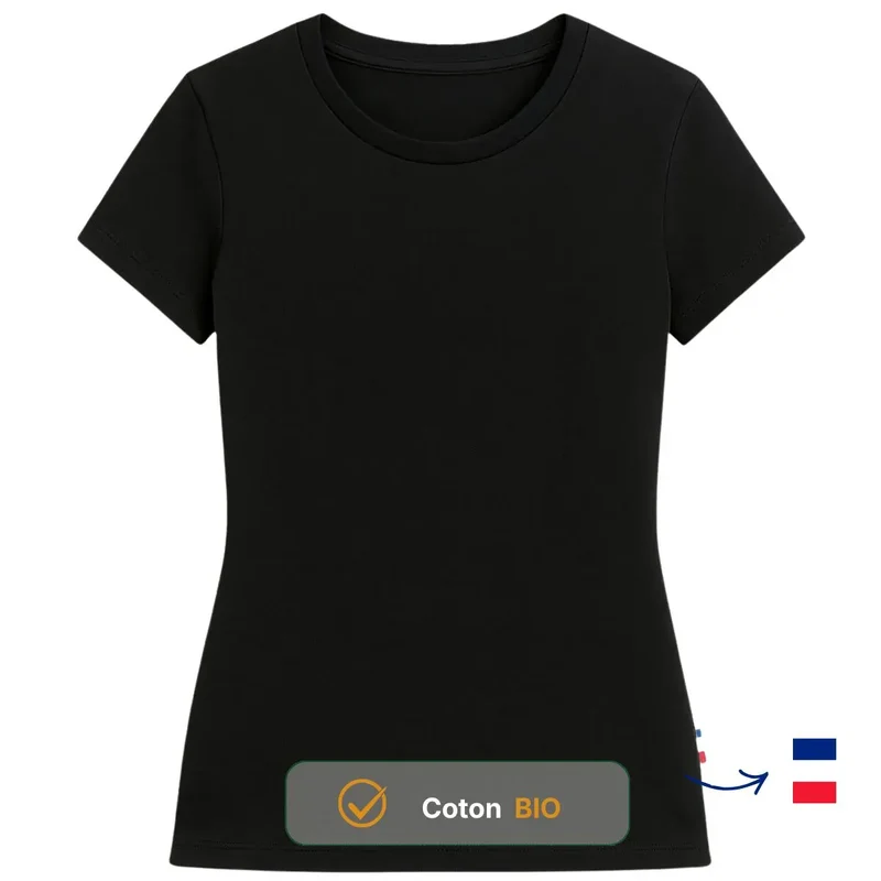 T-shirt femme noir