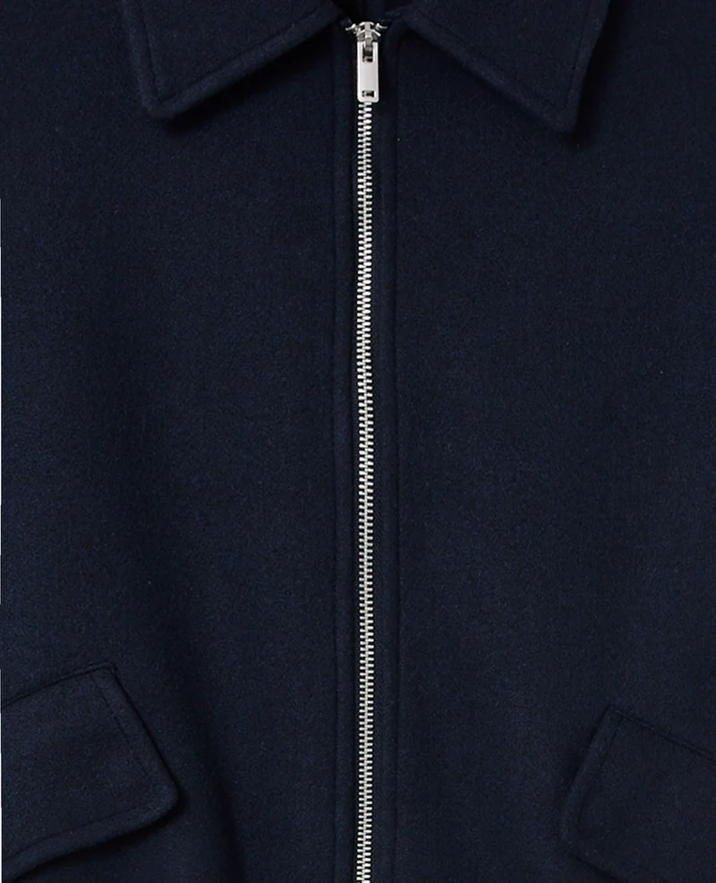 Blouson drap de laine avec zip