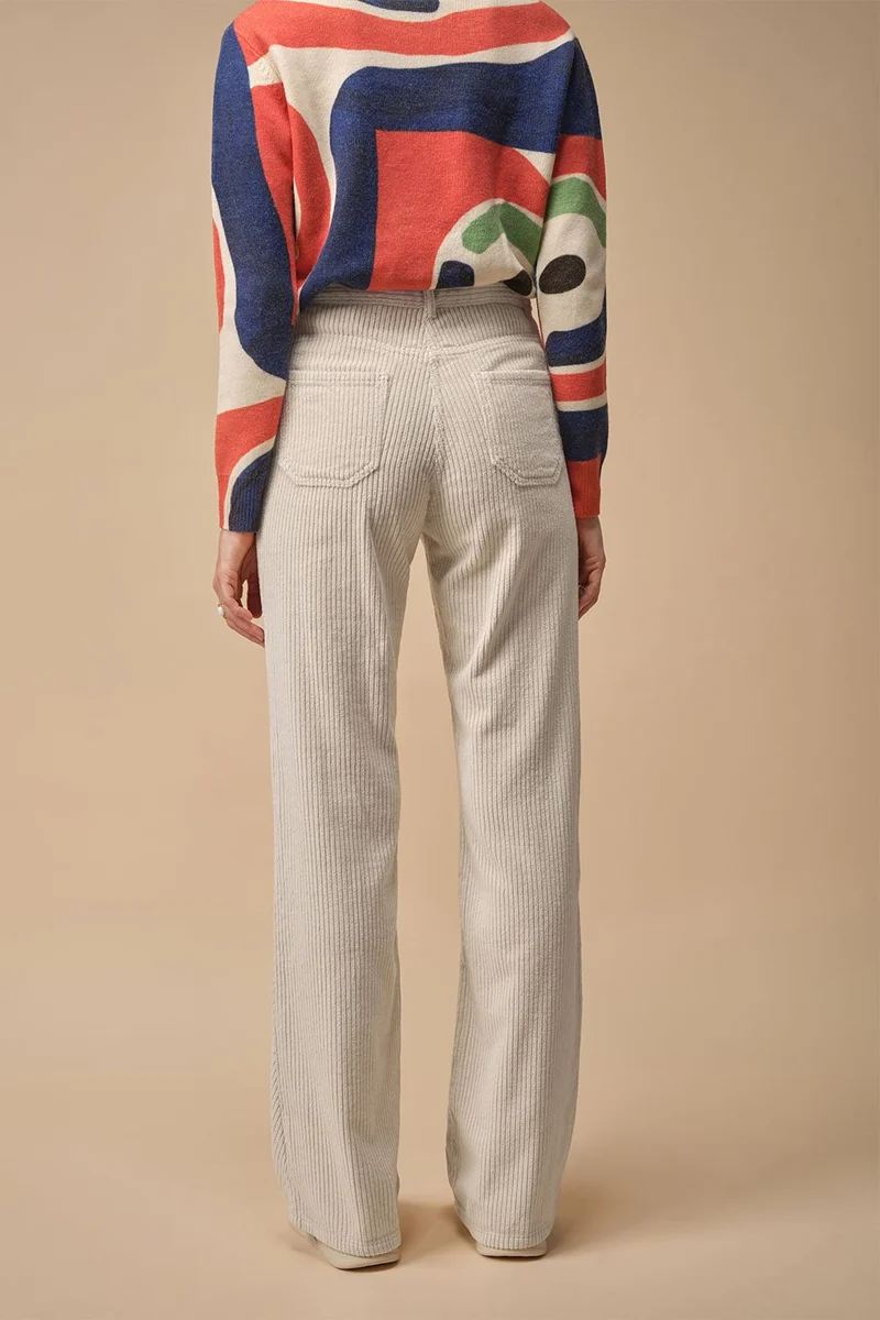Pantalon Idéaliste en velours Brume