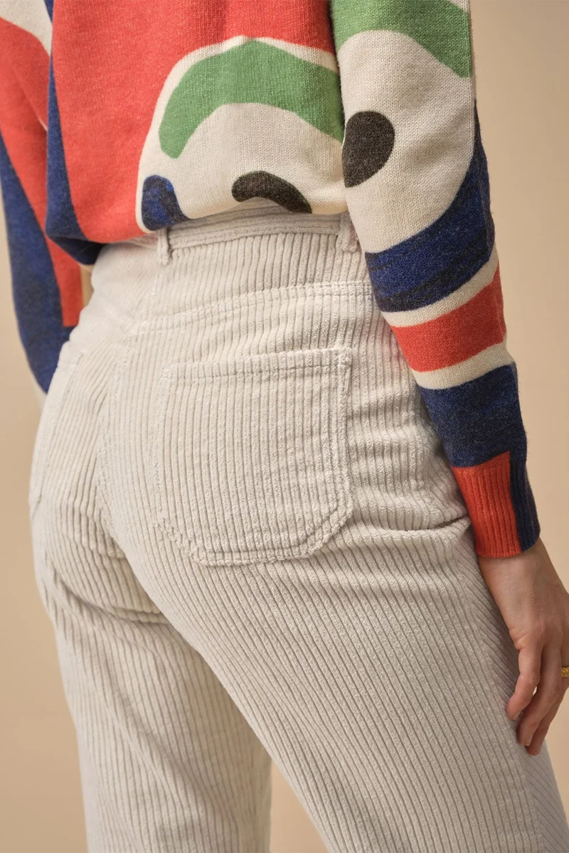 Pantalon Idéaliste en velours Brume