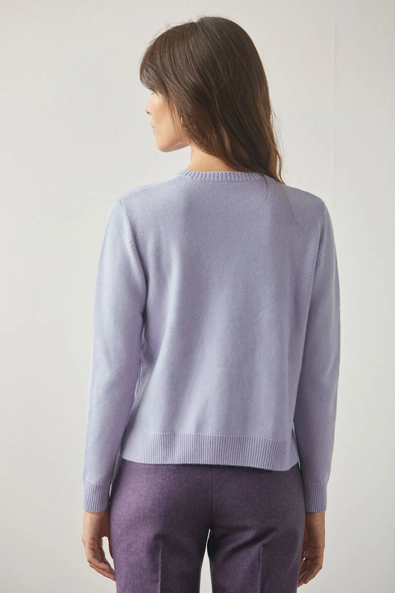 Pull Bonheur Violet en laine