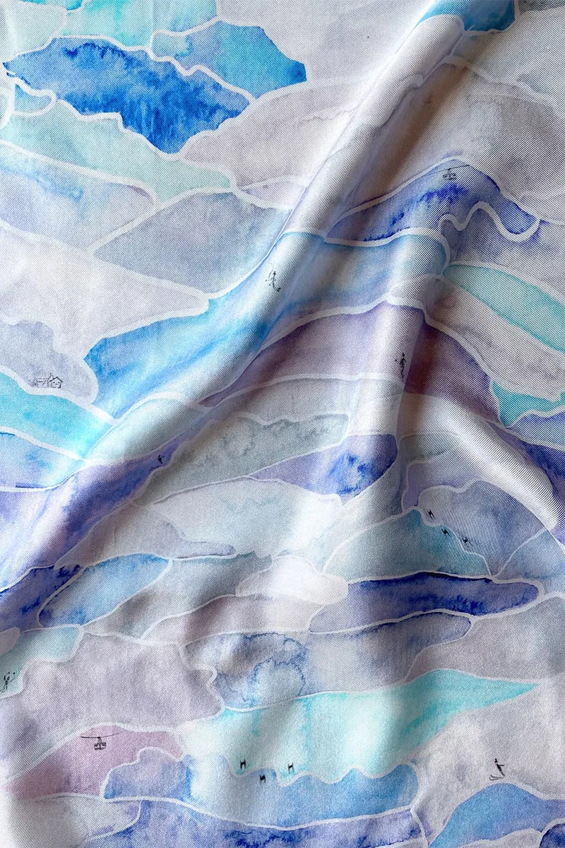 Foulard en soie Givre