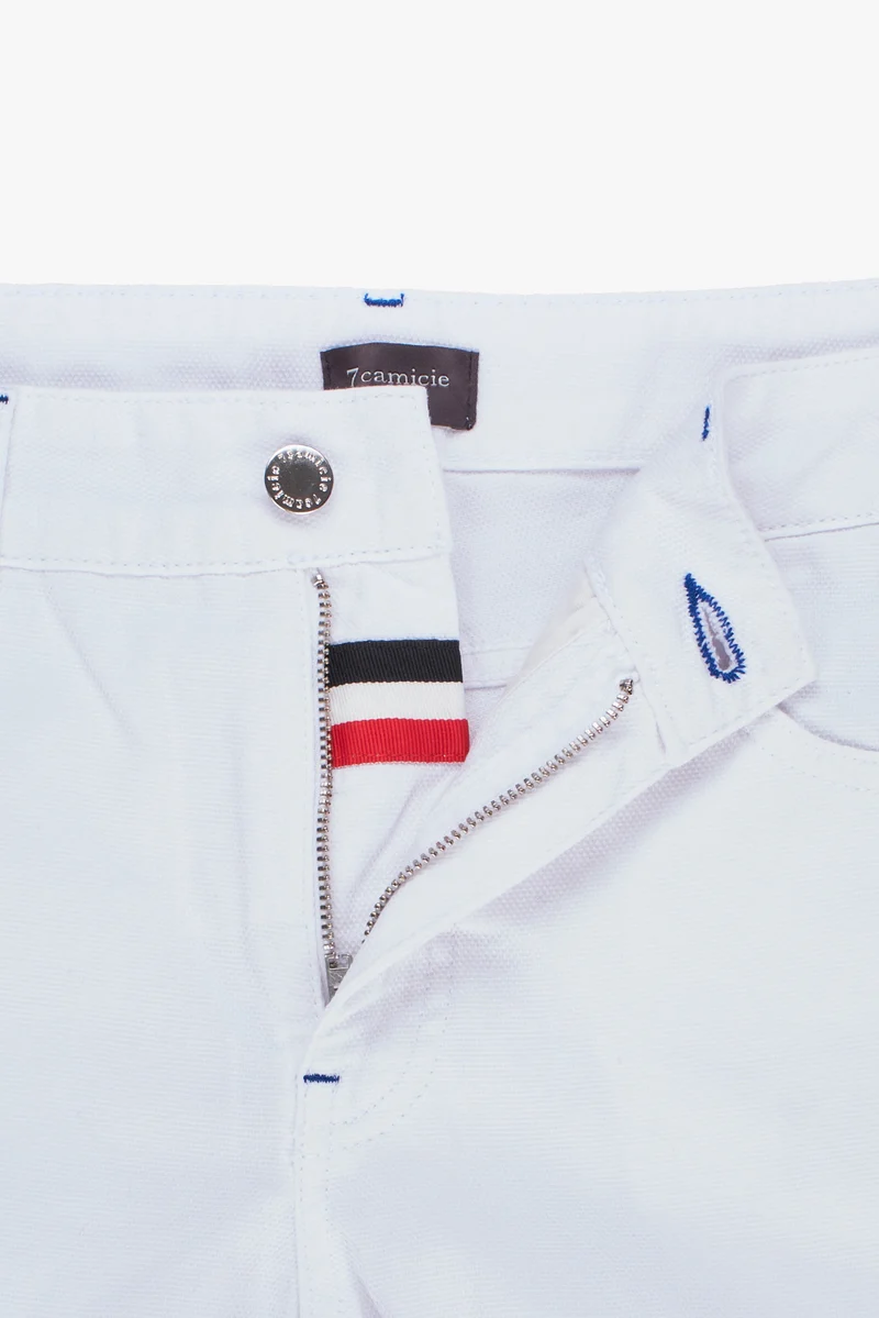 Cotton Stretch Man Pant White