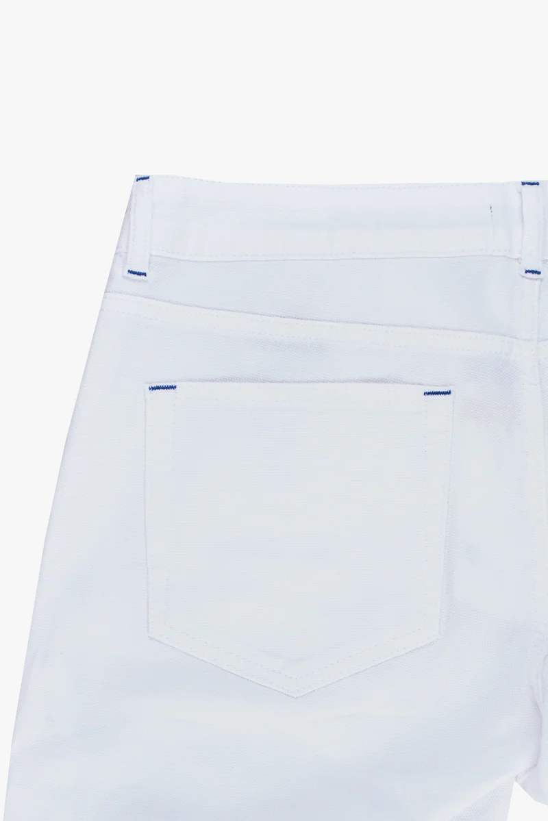 Cotton Stretch Man Pant White