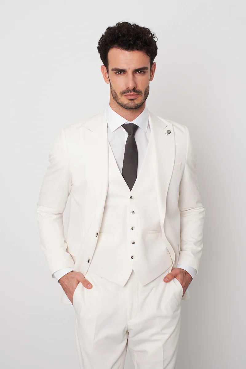 Man Waistcoat White