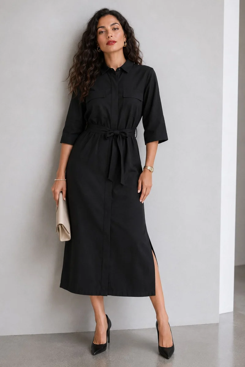 Marlow|Cotton Utility Shirt Dress