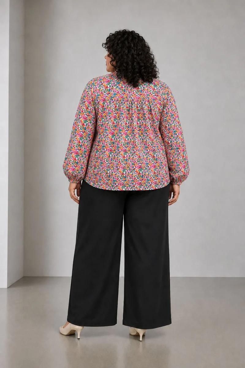 Ravine|Cotton Gather Front Relaxed Fit Top
