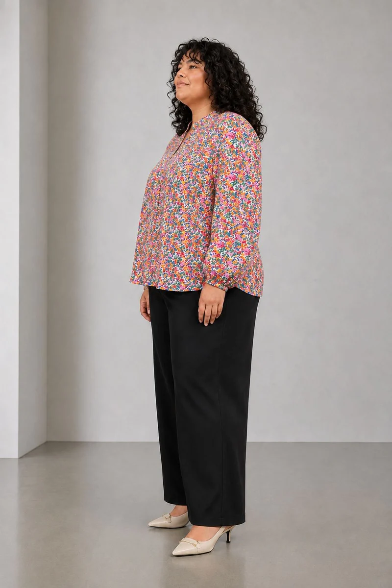 Ravine|Cotton Gather Front Relaxed Fit Top