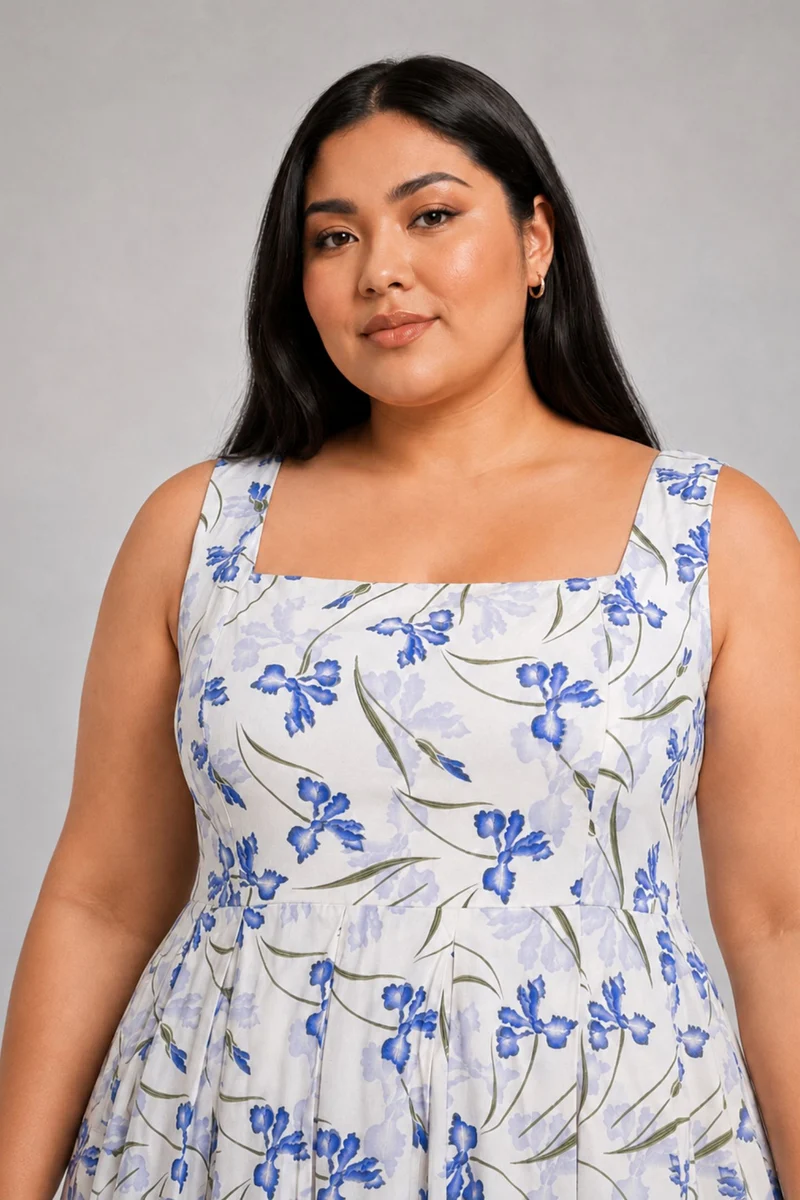 Veyra|Viscose Fit And Flare Maxi Dress