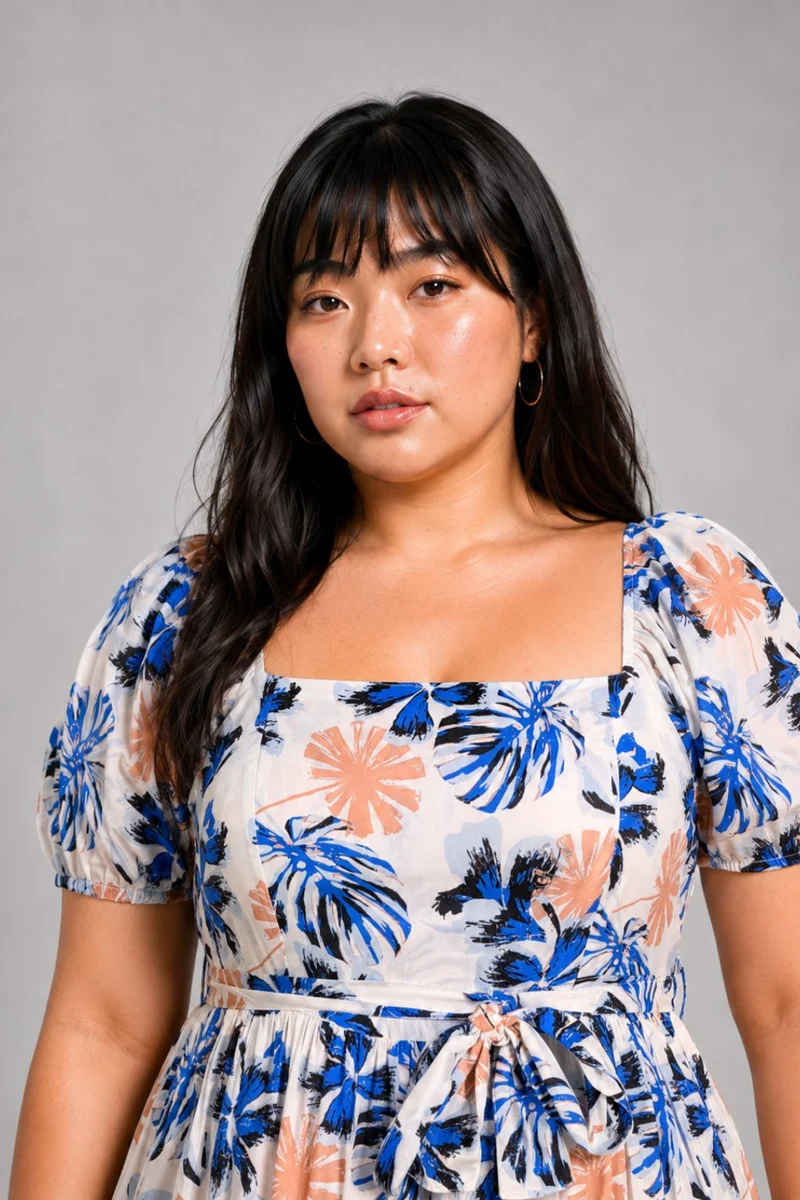 Mavie|Cotton Fit And Flare Tiered Dress