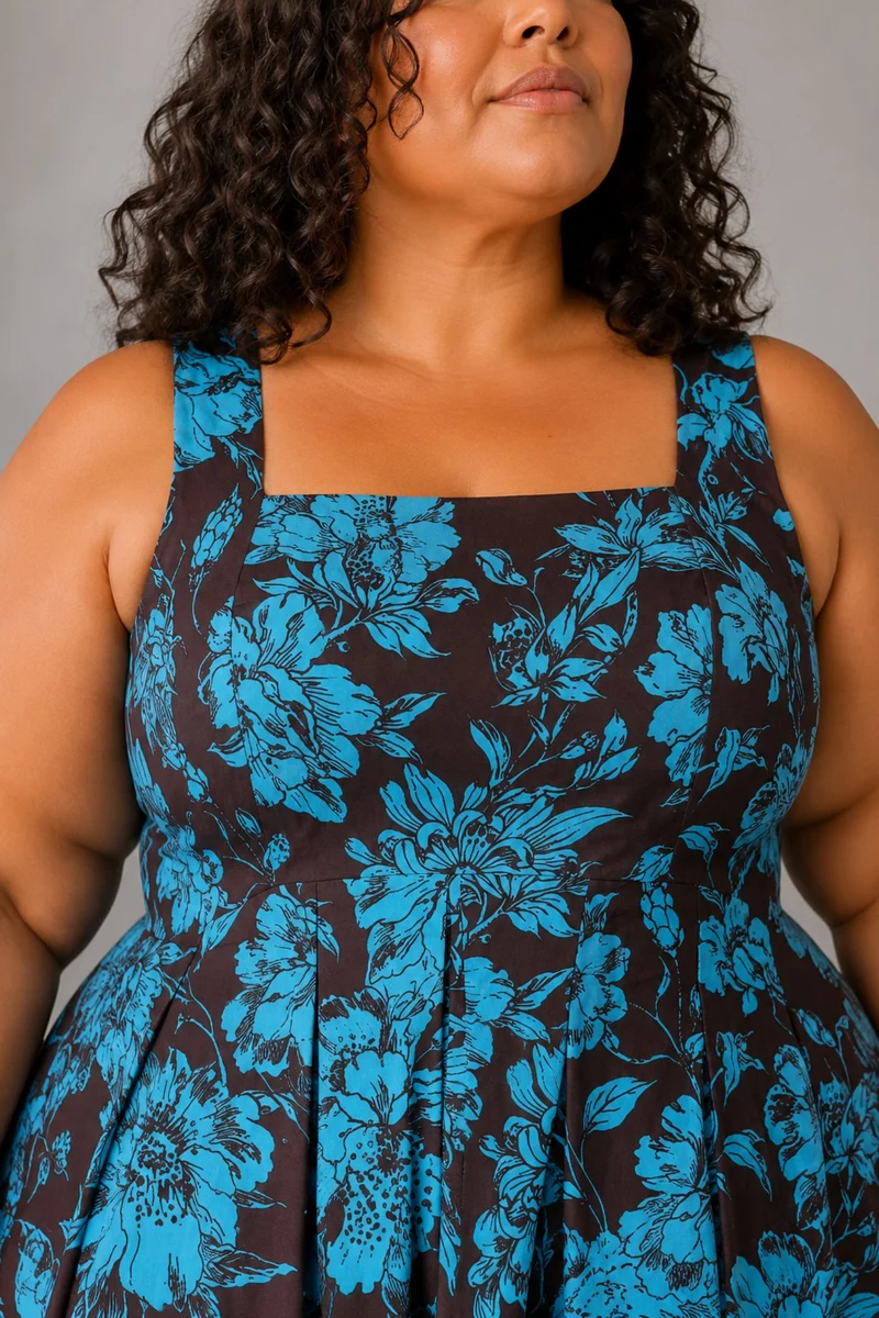 Elio|Cotton Fit And Flare Maxi Dress
