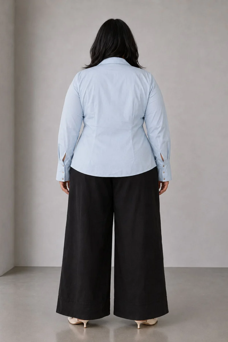 Cael|Tailored Wrap Shirt With Statement Cuffs