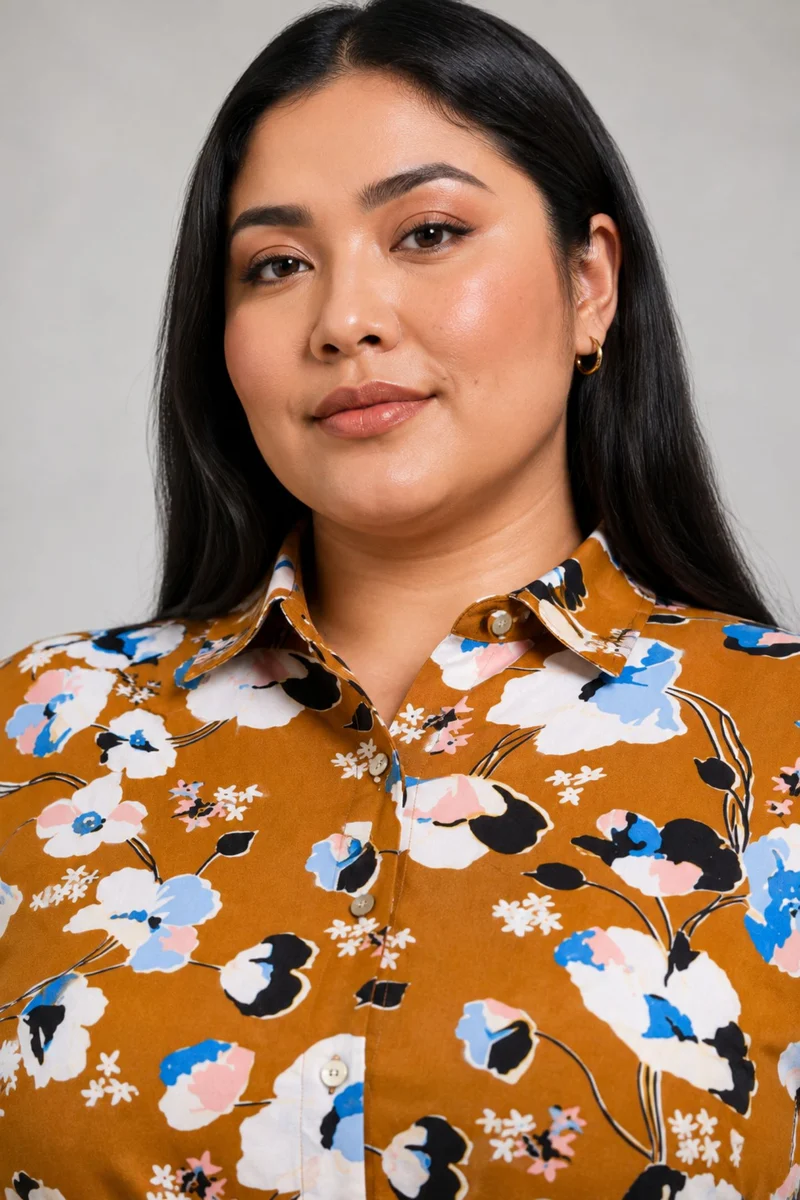 Tavon|Cotton Fit And Flare Shirt Dress