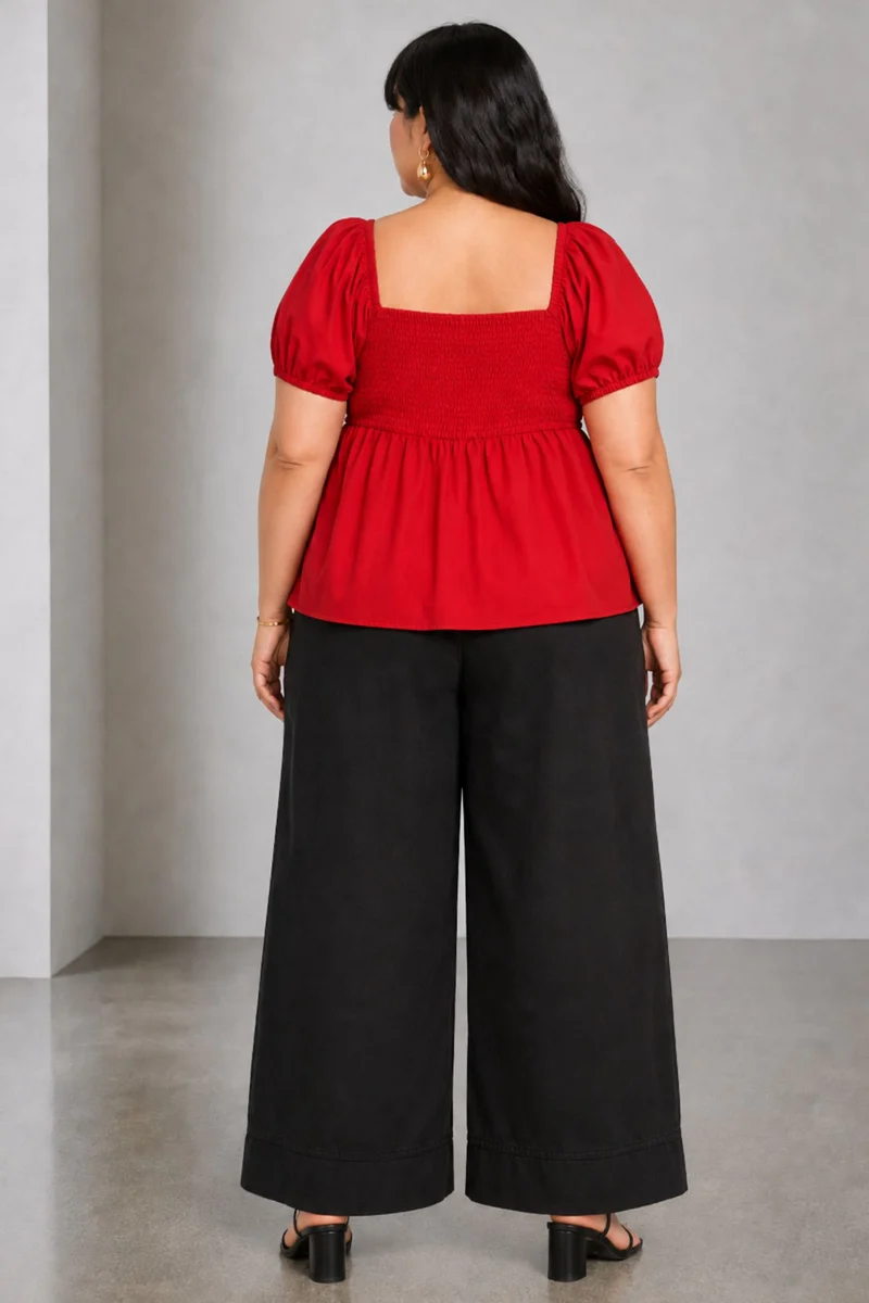 Avel|Cotton Peplum Top