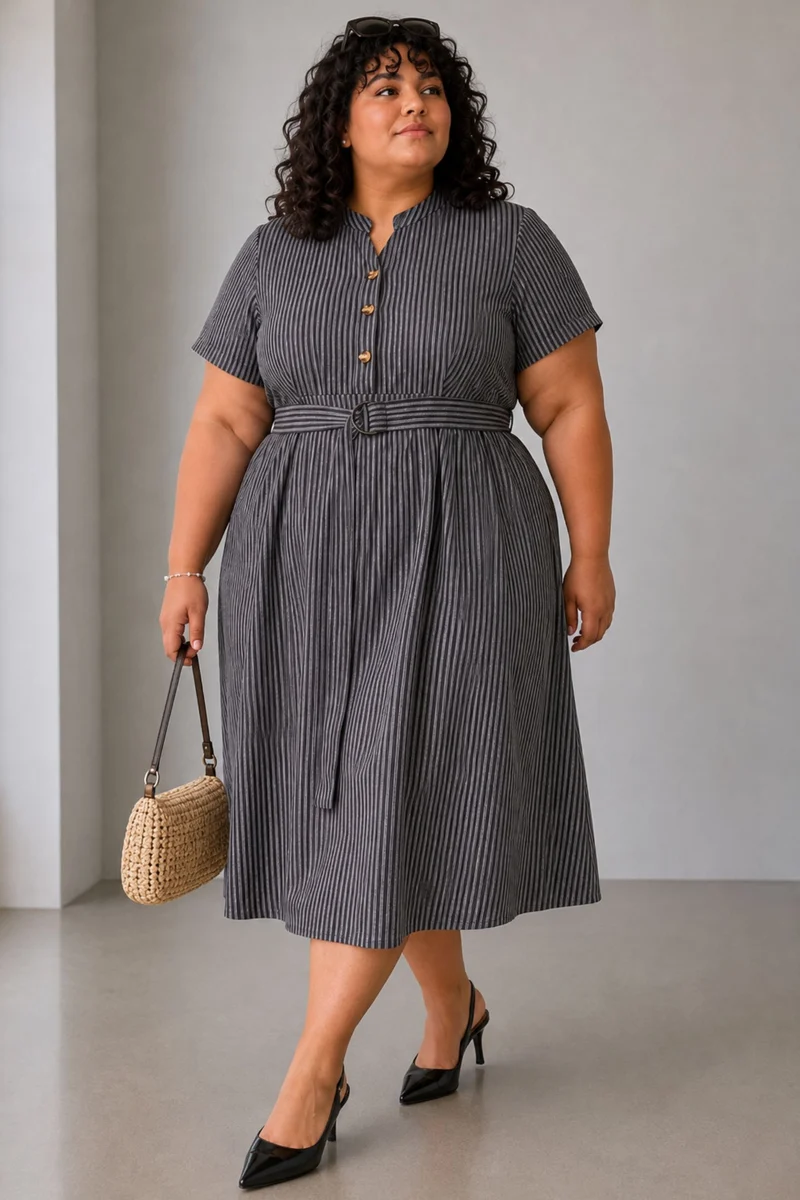 Alder|Cotton Fit And Flare Midi Dress