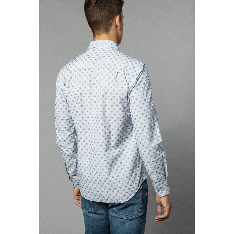 Chemise manches longues bleu aviateur