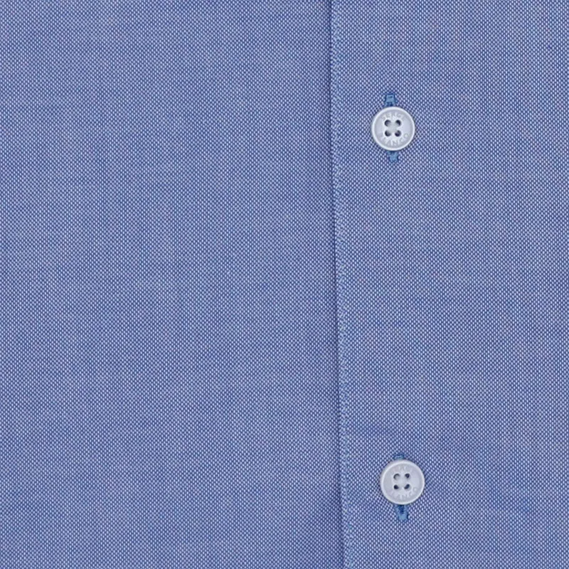 Chemise manches longues en coton bleu