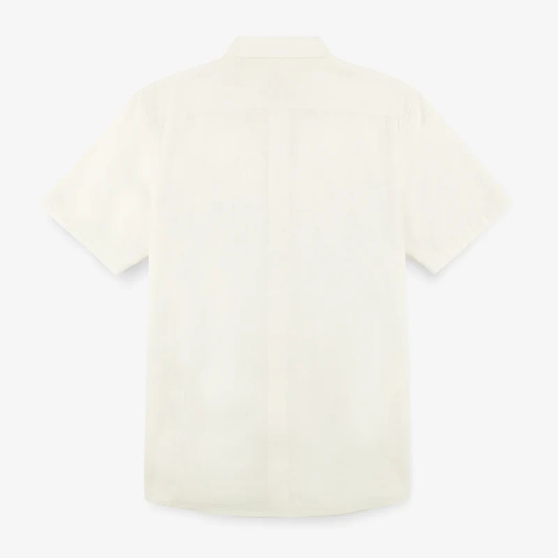 Chemise manches courtes regular blanche avec imprimé