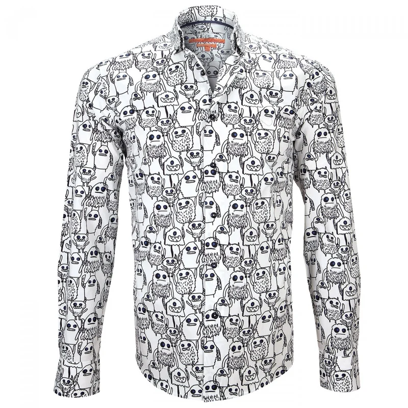 Chemise homme imprimée coupe cintrée MONSTER Andrew Mac Allister