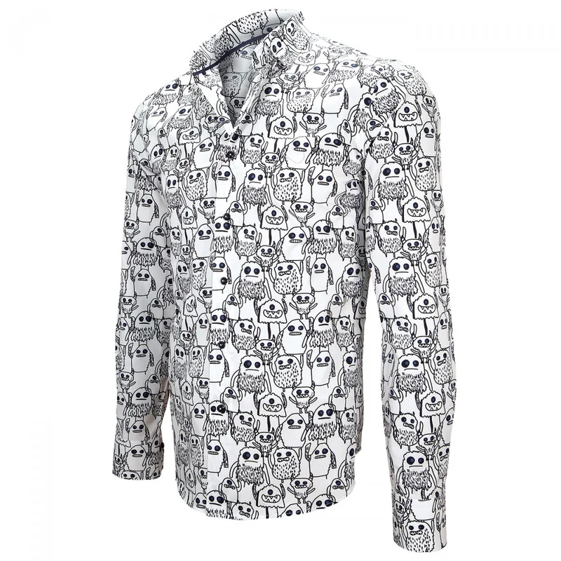 Chemise homme imprimée coupe cintrée MONSTER Andrew Mac Allister