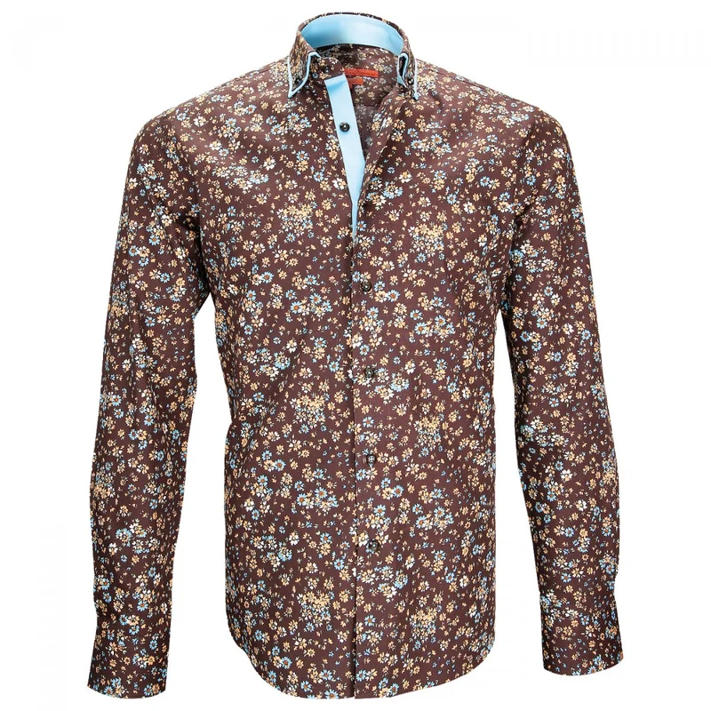 Chemisette homme liberty coupe cintrée WOODSTOCK Andrew Mac Allister