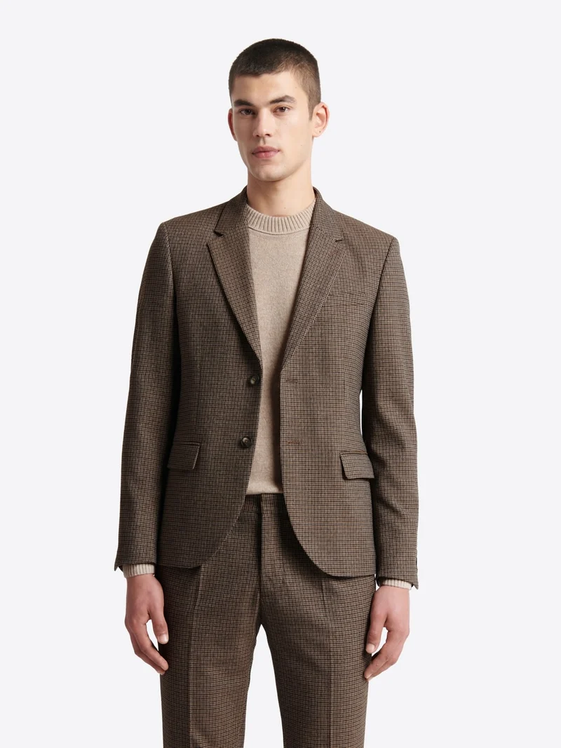 Veste de costume stretch pied de poule