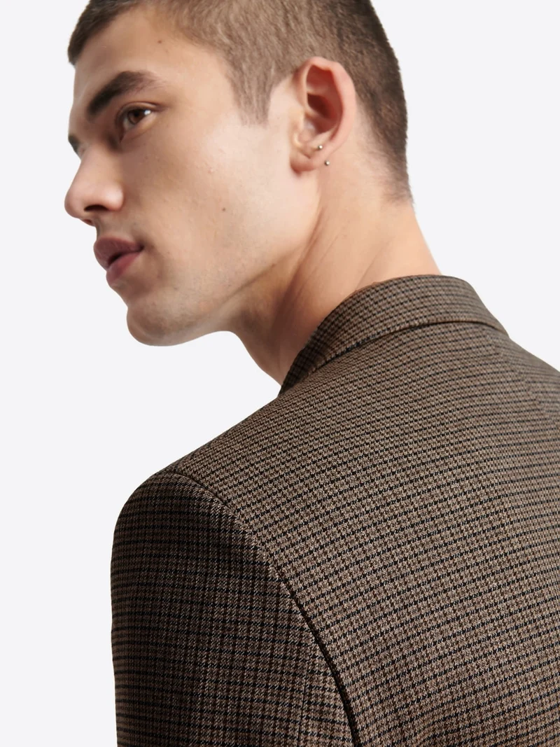 Veste de costume stretch pied de poule