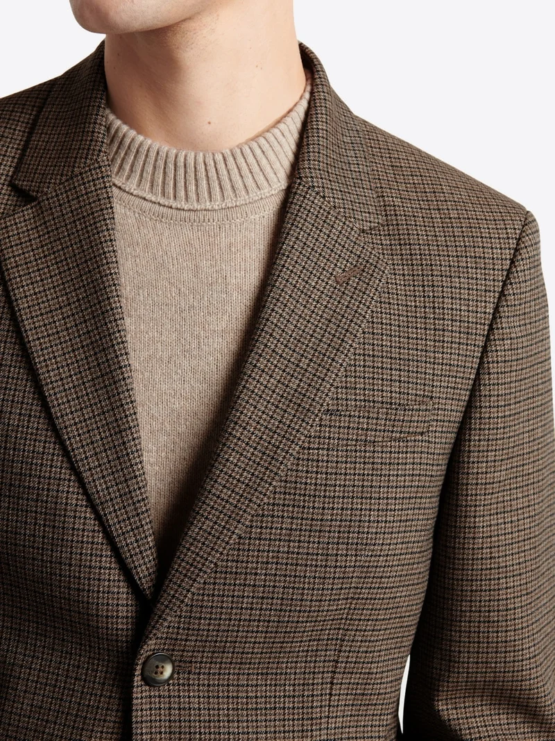 Veste de costume stretch pied de poule