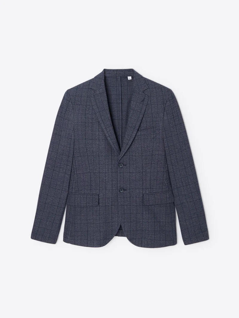 Veste de costume slim à carreaux