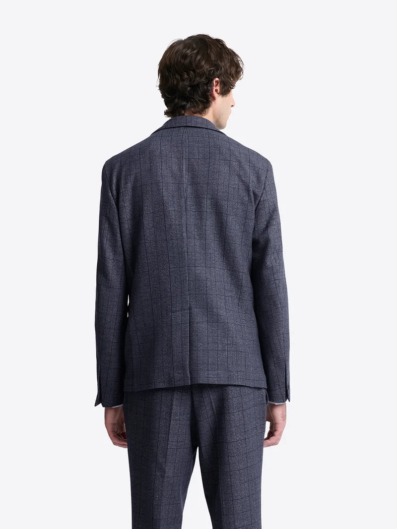 Veste de costume slim à carreaux