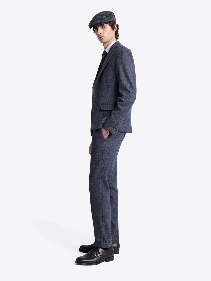 Veste de costume slim à carreaux