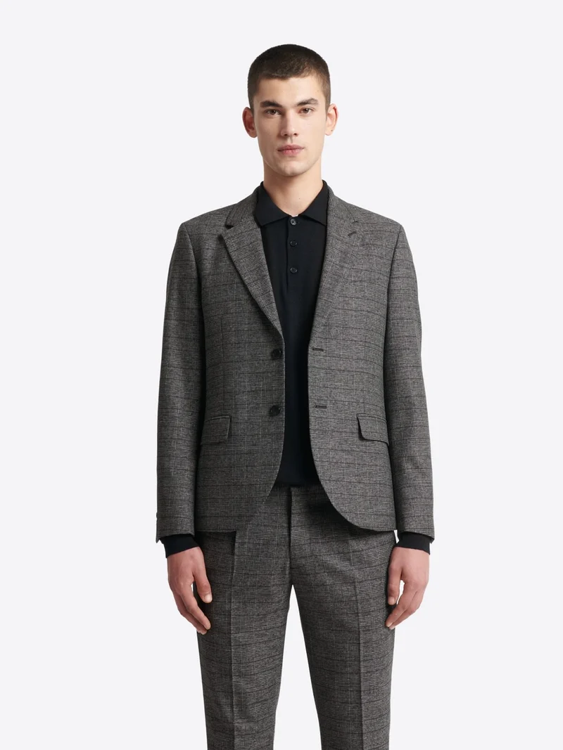 Veste de costume slim stretch à carreaux
