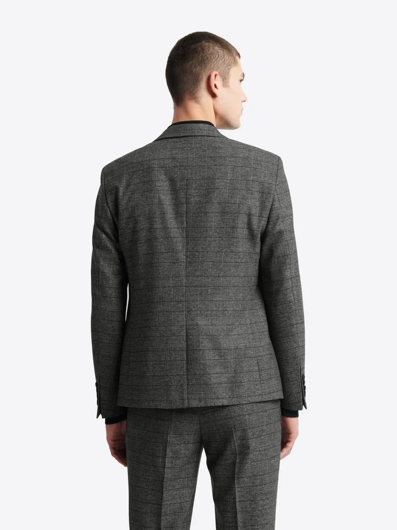 Veste de costume slim stretch à carreaux