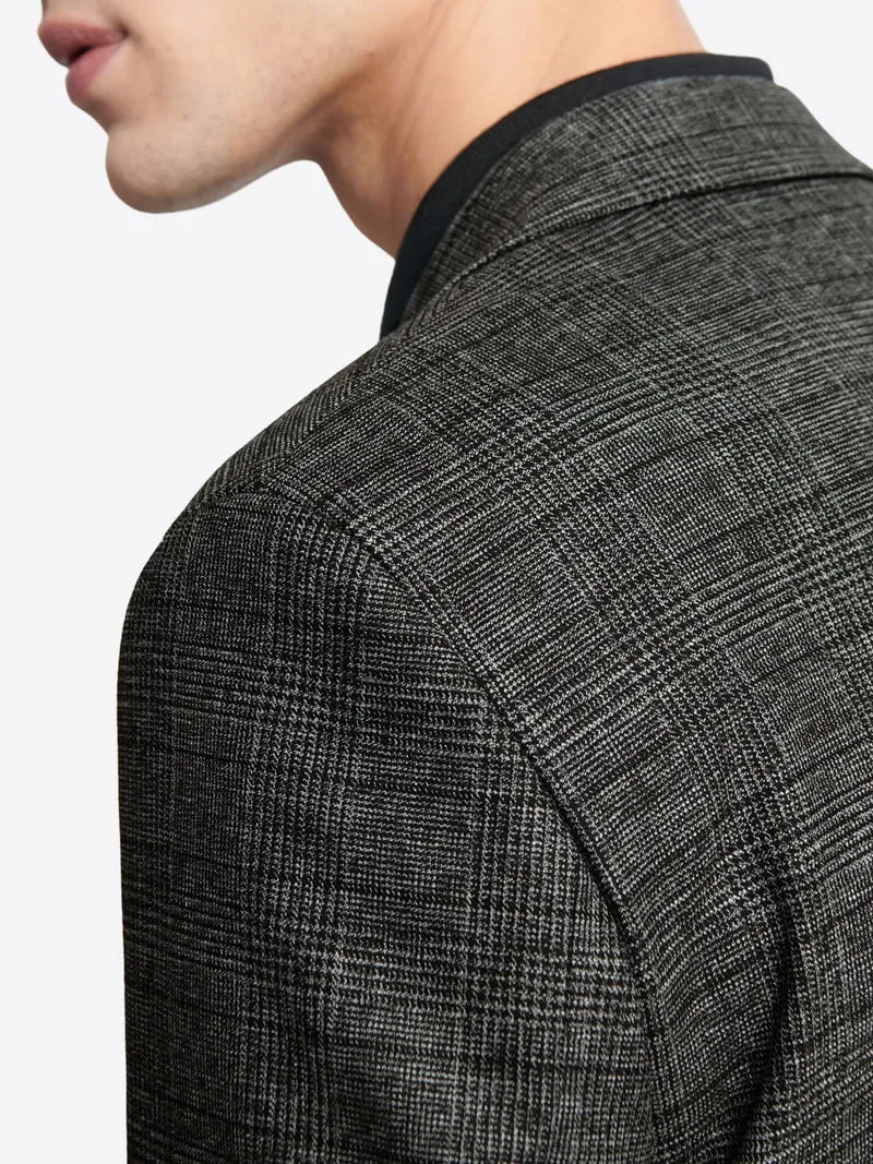 Veste de costume slim stretch à carreaux