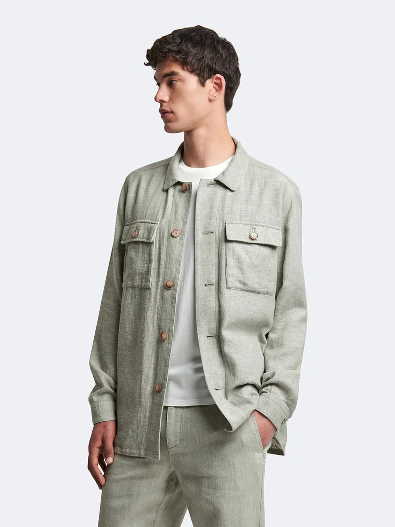 Veste casual workwear col chemise