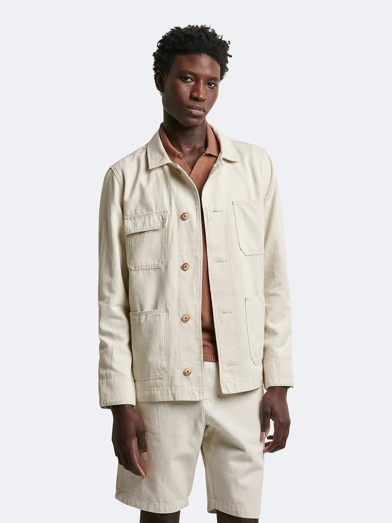 Veste casual workwear col chemise