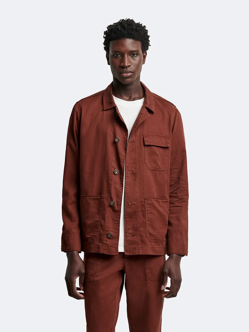 Veste casual workwear col chemise