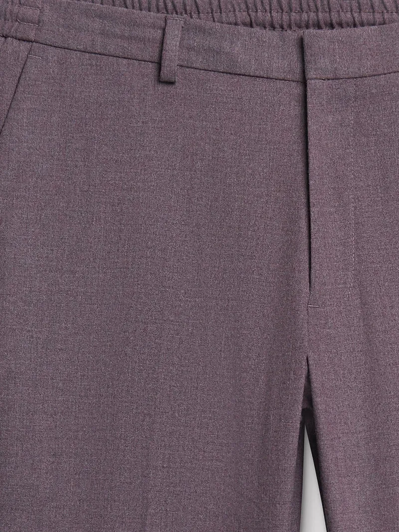 Pantalon coordonnable slim faux uni