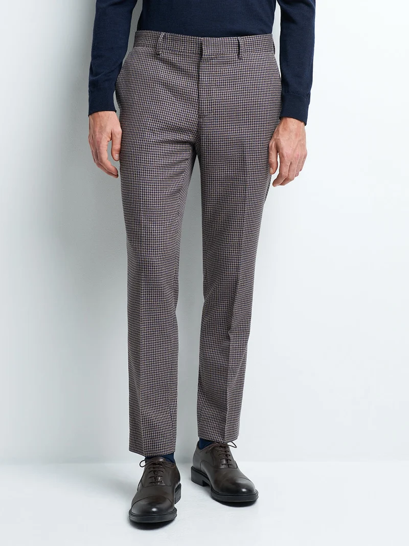 Pantalon coordonnable slim carreaux