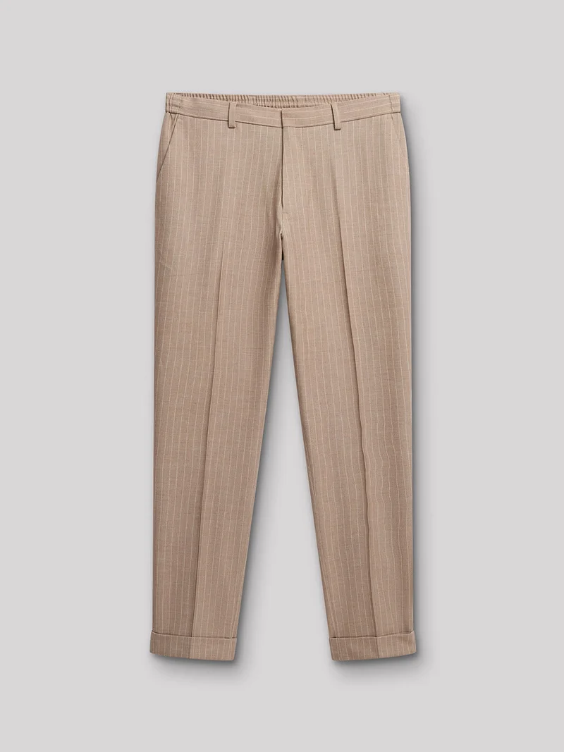 Pantalon coordonnable slim rayé