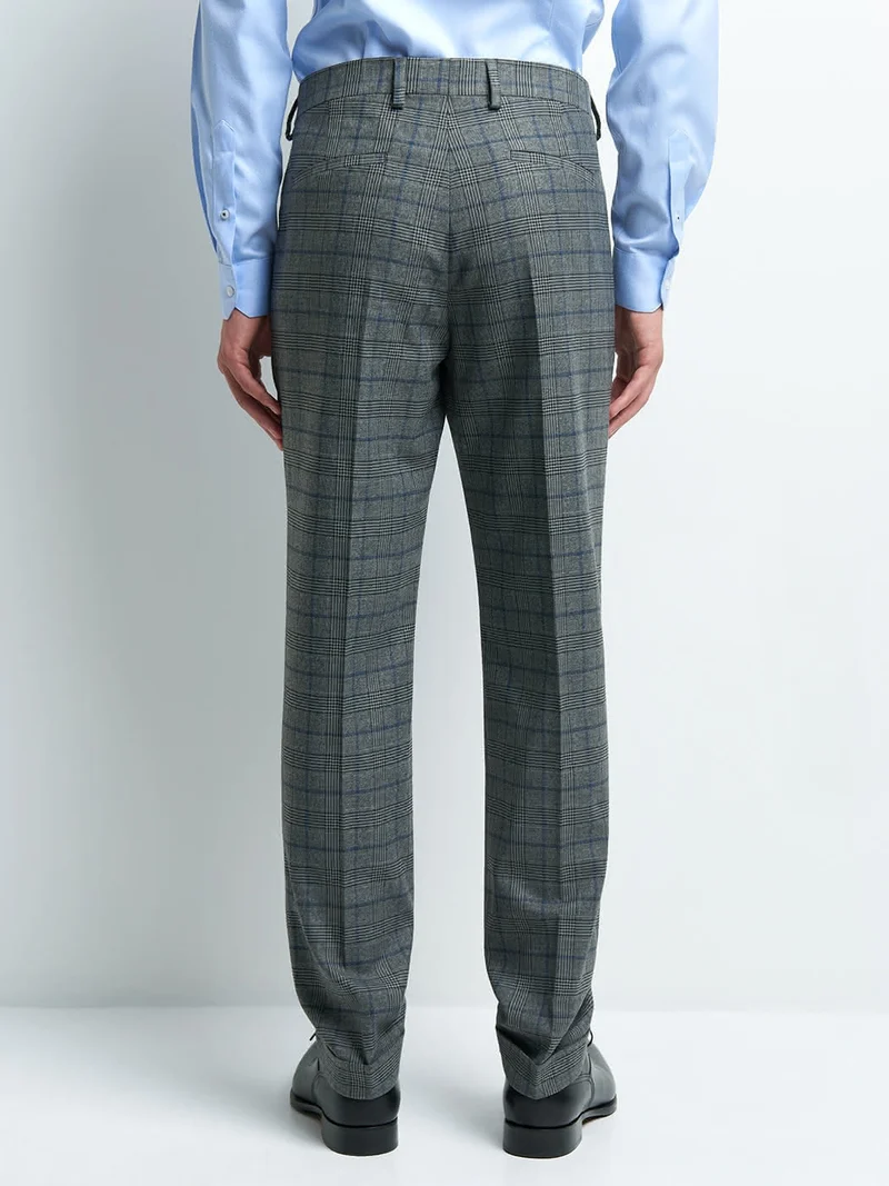 Pantalon coordonnable slim à carreaux