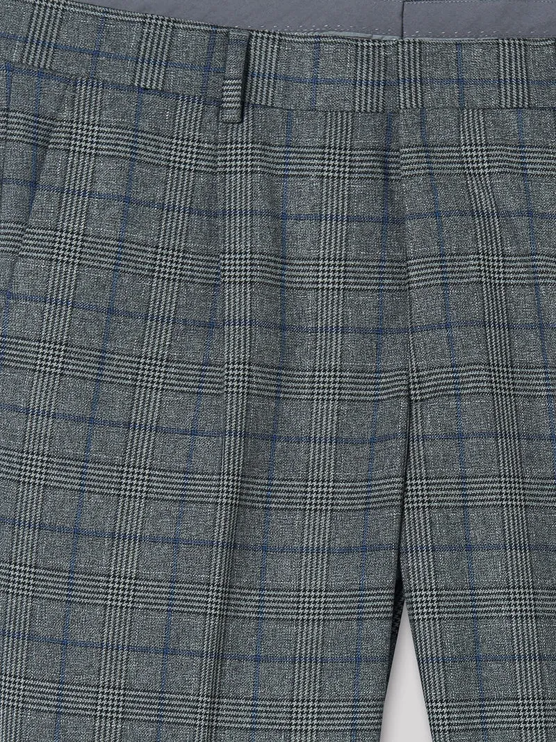 Pantalon coordonnable slim à carreaux