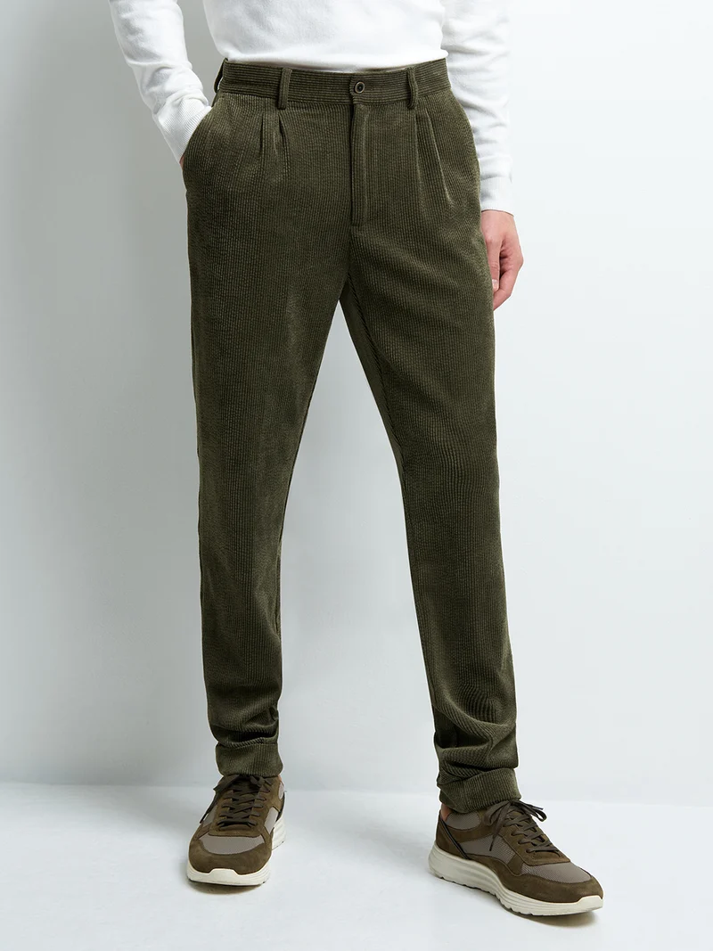 Pantalon coordonnable slim en velours